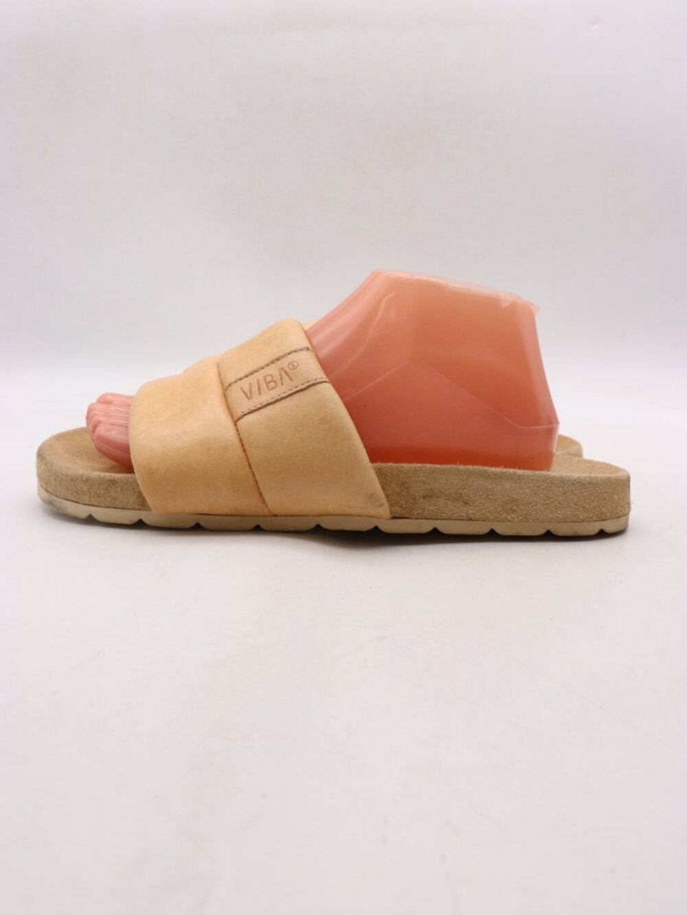 VIBAe Porto Sandals Tan Leather Slides Women's 11 Men's 8 EU 41 Ergonomic Shoes - Picture 4 of 8